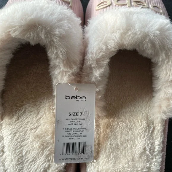 Pink BeBe fuzzy sleepers #slippersgoal - Picture 2 of 5